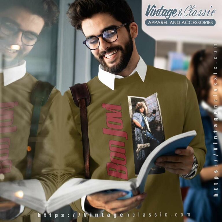 Bon Jovi Shirt Slippery When Wet World Tour Sweatshirt Bon Jovi Shirt Slippery When Wet World Tour Sweatshirt