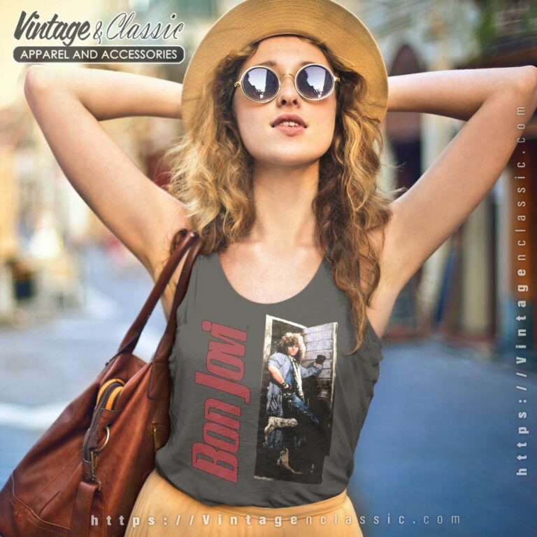 Bon Jovi Shirt Slippery When Wet World Tour Tank Top Racerback Bon Jovi Shirt Slippery When Wet World Tour Tank Top Racerback