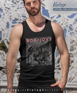 Bon Jovi Slippery Cover Tank Top Racerback