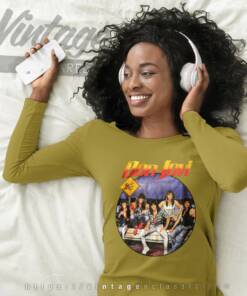 Bon Jovi Slippery When Wet Album Shirt 6 Bon Jovi Slippery When Wet Long Sleeve Tee