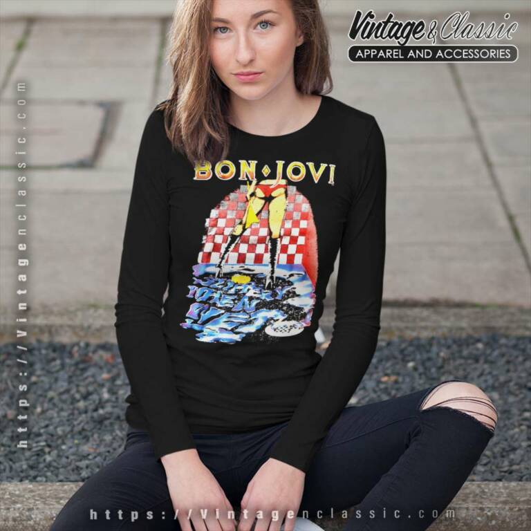 Bon Jovi Slippery When Wet Long Sleeve Tee Bon Jovi Slippery When Wet Long Sleeve Tee