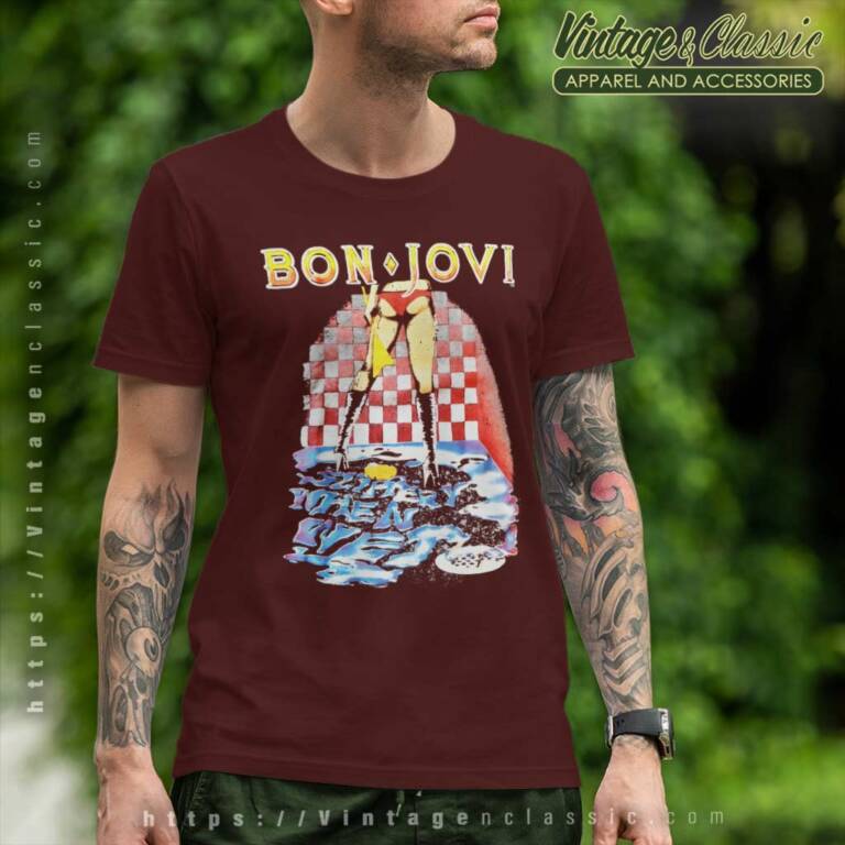 Bon Jovi Slippery When Wet T Shirt Bon Jovi Slippery When Wet T Shirt