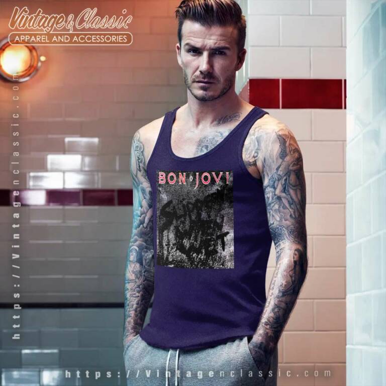 Bon Jovi Slippery When Wet Tank Top Racerback Bon Jovi Slippery When Wet Tank Top Racerback