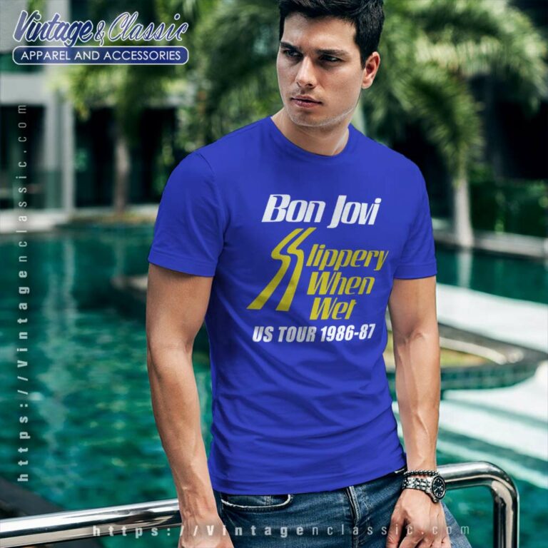 Bon Jovi Slippery When Wet Tour T Shirt Bon Jovi Slippery When Wet Tour T Shirt