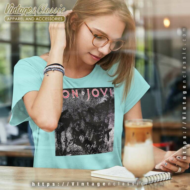 Bon Jovi Slippery When Wet Women TShirt Bon Jovi Slippery When Wet Women TShirt