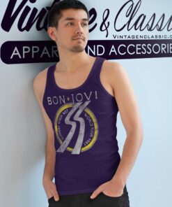 Bon Jovi Slippery When Wet World Tour Tank Top Racerback