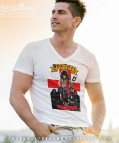 Bon Jovi The Syndicate Tour V Neck TShirt