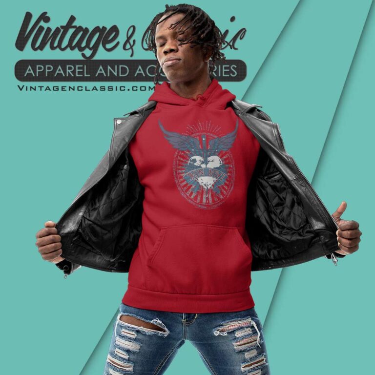 Bon Jovi Winged Heart Hoodie Bon Jovi Winged Heart Hoodie