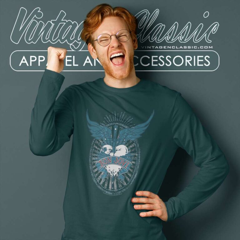 Bon Jovi Winged Heart Long Sleeve Tee Bon Jovi Winged Heart Long Sleeve Tee