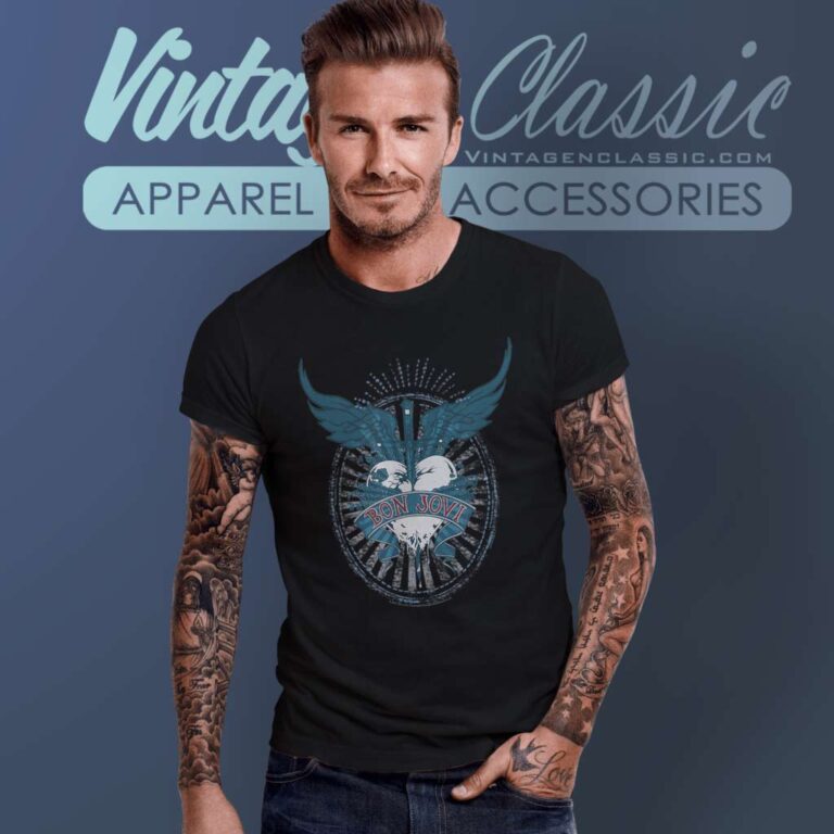Bon Jovi Winged Heart T Shirt Bon Jovi Winged Heart T Shirt