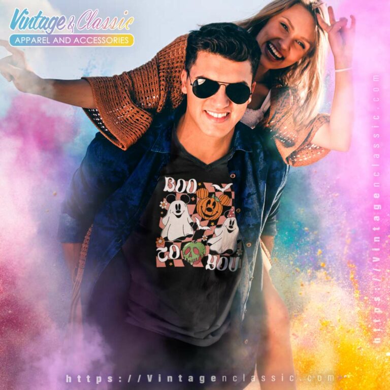Boo Ghost Mickey Disney Halloween V Neck TShirt Boo Ghost Mickey Disney Halloween V Neck TShirt