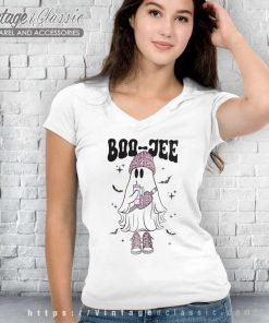 Boo Jee Ghost Halloween Spooky Season V Neck TShirt