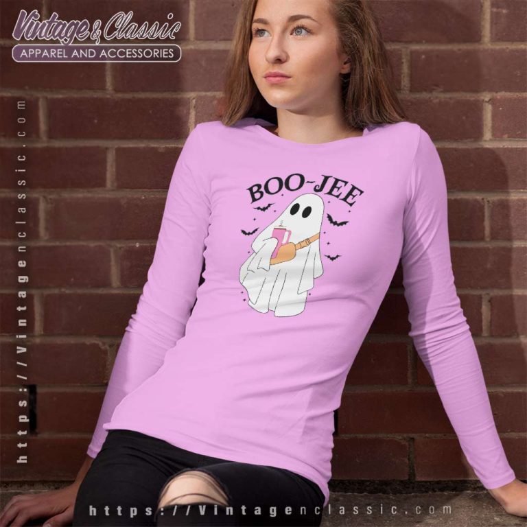 Boo Jee Ghost Shirt Boojee Ghost With Cup Long Sleeve Tee Boo Jee Ghost Shirt Boojee Ghost With Cup Long Sleeve Tee
