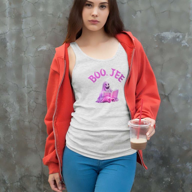 Boo Jee Ghost Shirt Cute Halloween Tank Top Racerback Boo Jee Ghost Shirt Cute Halloween Tank Top Racerback