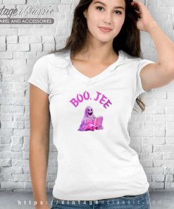Boo Jee Ghost Shirt Cute Halloween V Neck TShirt