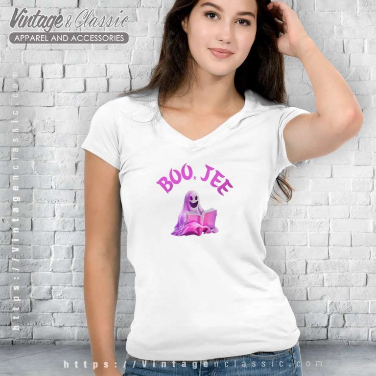 Boo Jee Ghost Shirt Cute Halloween V Neck TShirt Boo Jee Ghost Shirt Cute Halloween V Neck TShirt