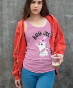 Boo Jee Ghost Shirt Spooky Vibes Tank Top Racerback