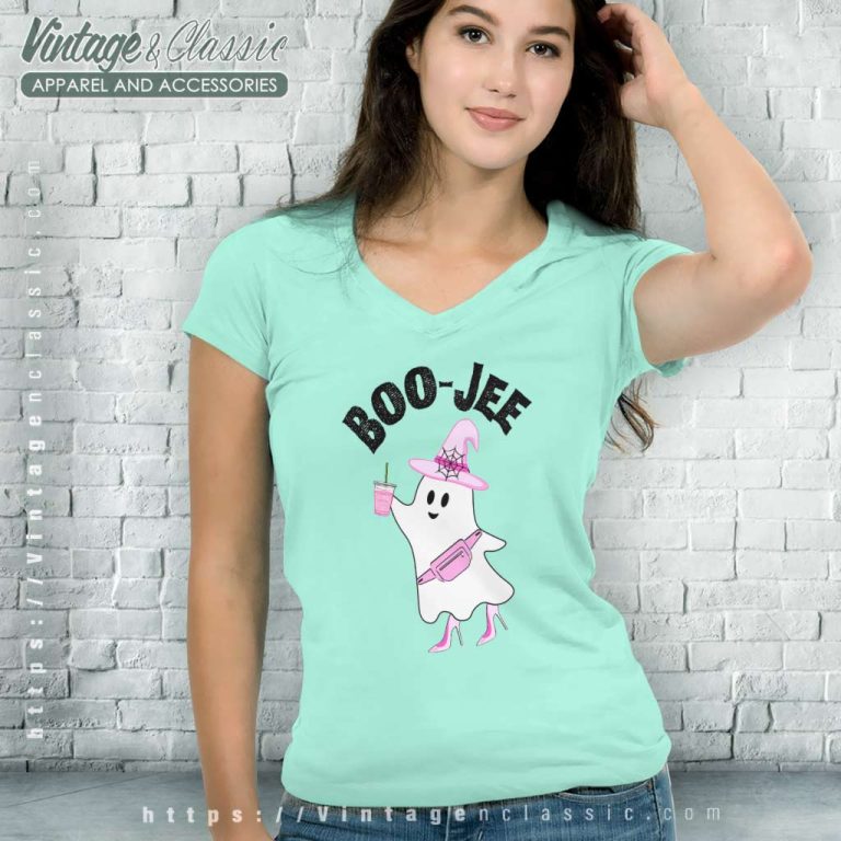 Boo Jee Ghost Shirt Spooky Vibes V Neck TShirt Boo Jee Ghost Shirt Spooky Vibes V Neck TShirt