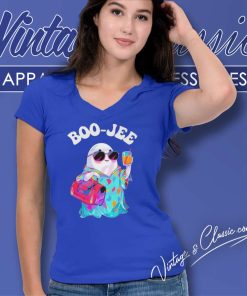 Boo Jee Ghost Shirt Wear Colorful V Neck TShirt