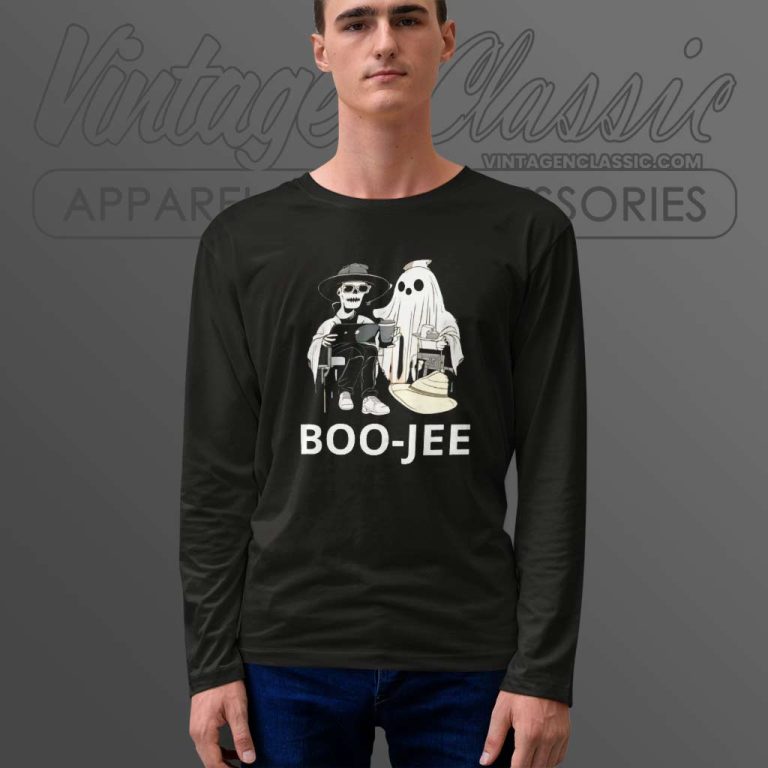Boo Jee Ghost With Halloween Horror Long Sleeve Tee Boo Jee Ghost With Halloween Horror Long Sleeve Tee