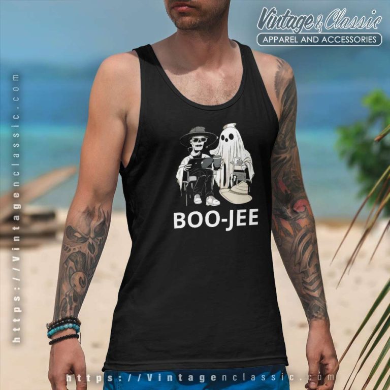 Boo Jee Ghost With Halloween Horror Tank Top Racerback Boo Jee Ghost With Halloween Horror Tank Top Racerback