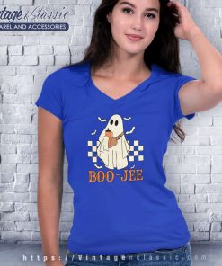 Boo Jee Halloween Ghost V Neck TShirt
