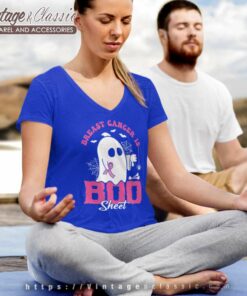 Boo Sheet Shirt Breast Cancer Is Boo Sheet V Neck TShirt