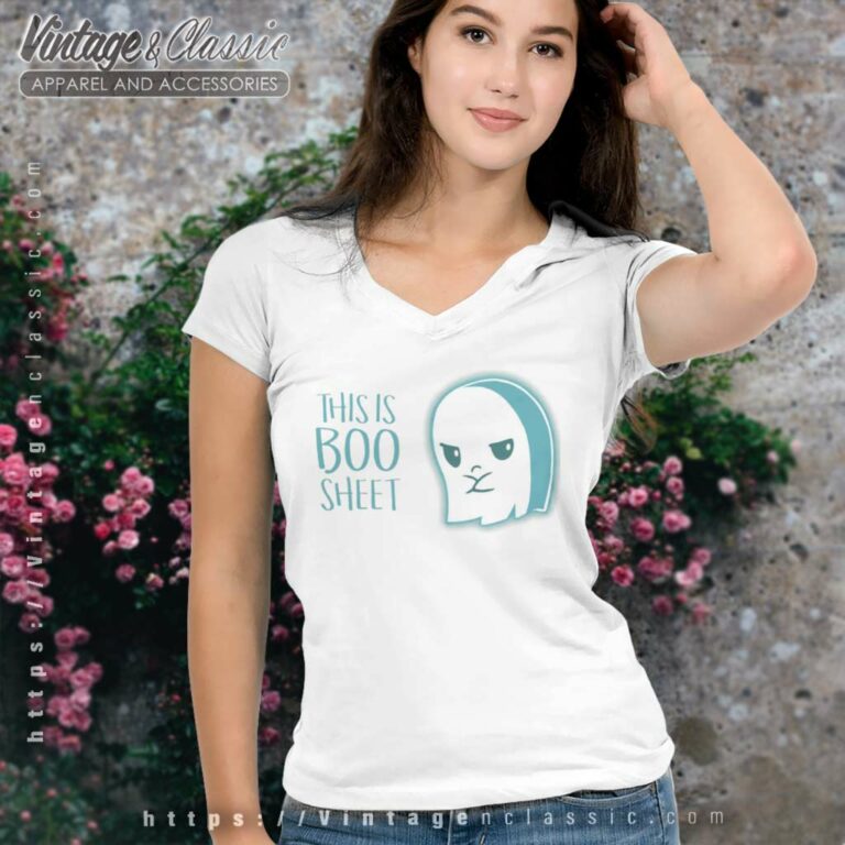 Boo Sheet Shirt Funny Cute Nerdy V Neck TShirt Boo Sheet Shirt Funny Cute Nerdy V Neck TShirt