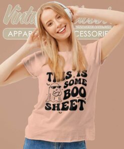 Boo Sheet Shirt Halloween Ghost Funny Gift Women TShirt