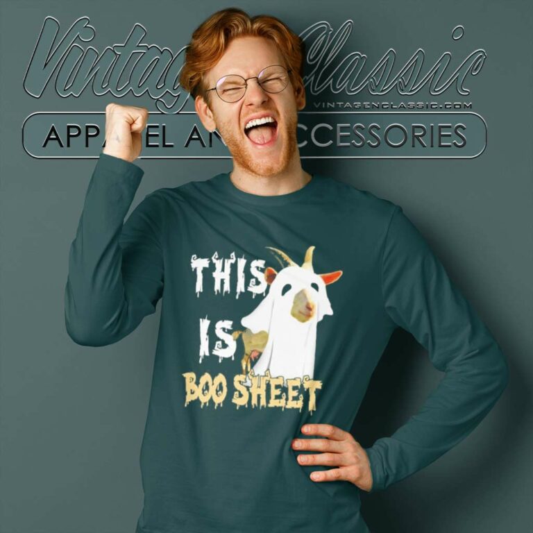 Boo Sheet Shirt This Is The Boo Sheet Ghost Goat Halloween Long Sleeve Tee Boo Sheet Shirt This Is The Boo Sheet Ghost Goat Halloween Long Sleeve Tee