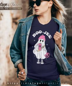 Boojee Ghost Halloween Spooky Season V Neck TShirt