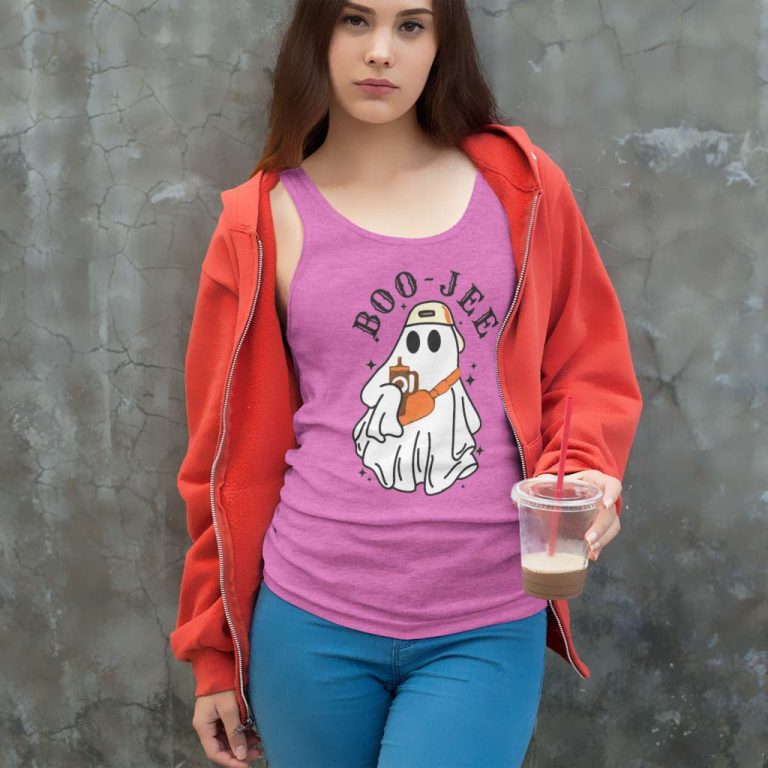 Boojee Ghost Halloween Tank Top Racerback Boojee Ghost Halloween Tank Top Racerback