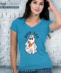 Boojee Ghost Halloween V Neck TShirt