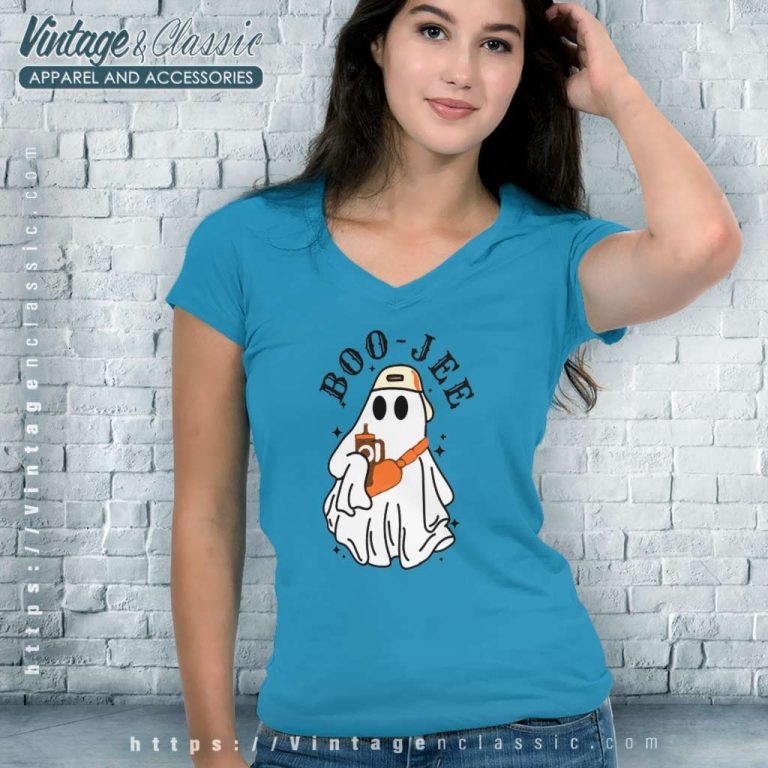 Boojee Ghost Halloween V Neck TShirt Boojee Ghost Halloween V Neck TShirt