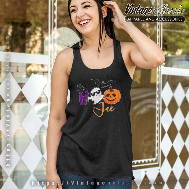Boojee Ghost With Cup Pumpkin Tank Top Racerback Boojee Ghost With Cup Pumpkin Tank Top Racerback