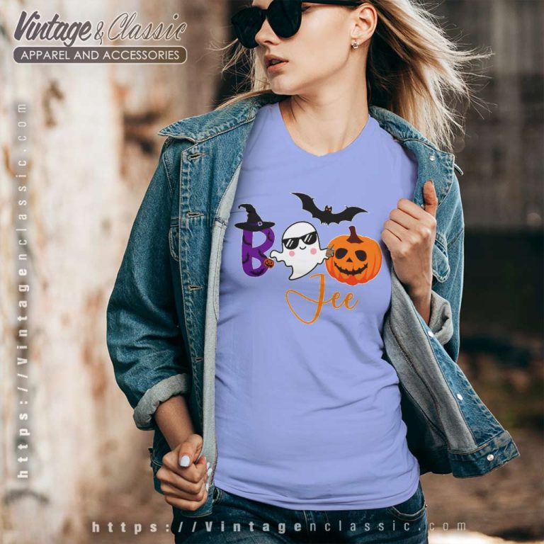 Boojee Ghost With Cup Pumpkin V Neck TShirt Boojee Ghost With Cup Pumpkin V Neck TShirt