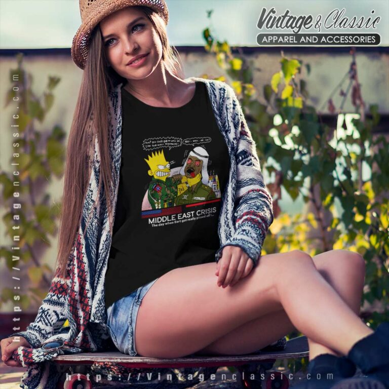 Bootleg Bart Middle East Crisis Women TShirt Bootleg Bart Middle East Crisis Women TShirt