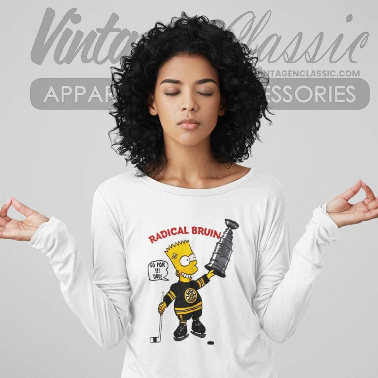 Bootleg Bart Simpson Radical Bruins Boston Stanley Cup Long Sleeve Tee Bootleg Bart Simpson Radical Bruins Boston Stanley Cup Long Sleeve Tee