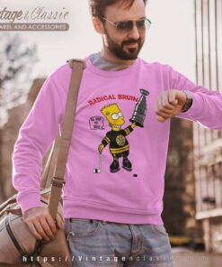 Bootleg Bart Simpson Radical Bruins Boston Stanley Cup Sweatshirt