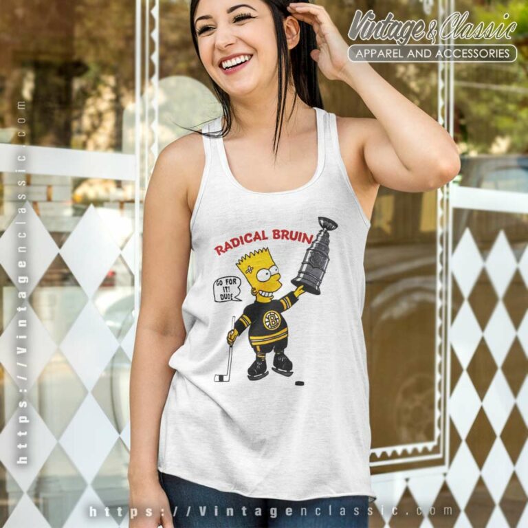 Bootleg Bart Simpson Radical Bruins Boston Stanley Cup Tank Top Racerback Bootleg Bart Simpson Radical Bruins Boston Stanley Cup Tank Top Racerback