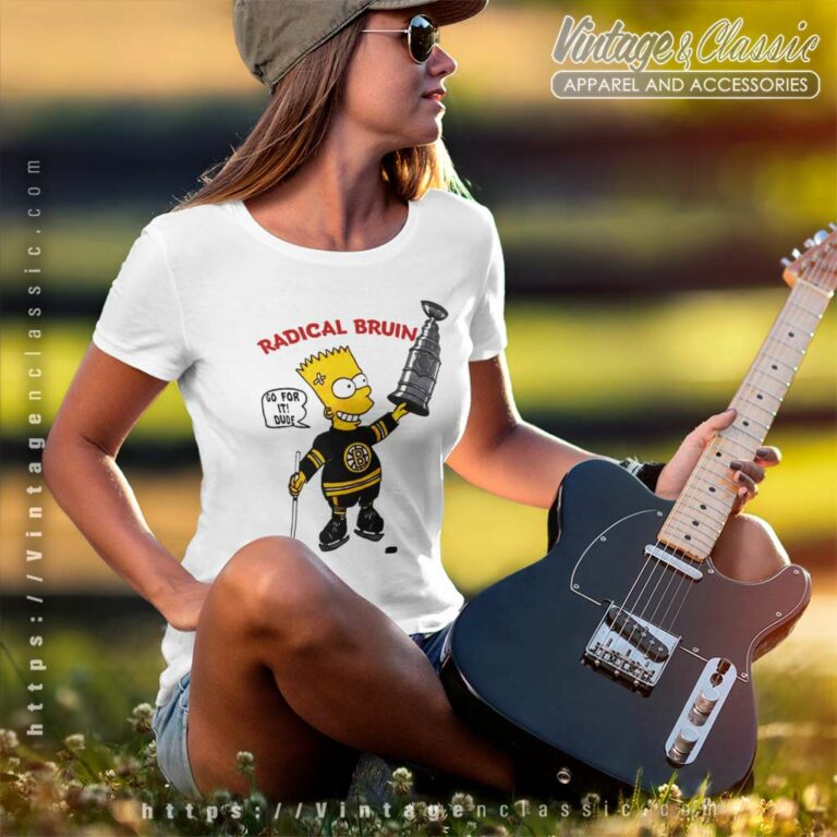 Bootleg Bart Simpson Radical Bruins Boston Stanley Cup Women TShirt Bootleg Bart Simpson Radical Bruins Boston Stanley Cup Women TShirt
