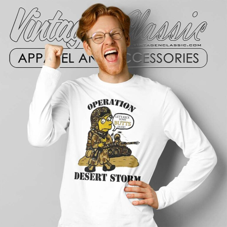 Bootleg Bart Simpsons Desert Storm Long Sleeve Tee Bootleg Bart Simpsons Desert Storm Long Sleeve Tee