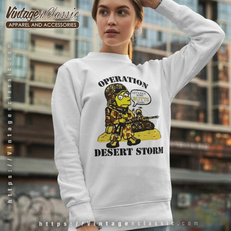 Bootleg Bart Simpsons Desert Storm Sweatshirt Bootleg Bart Simpsons Desert Storm Sweatshirt