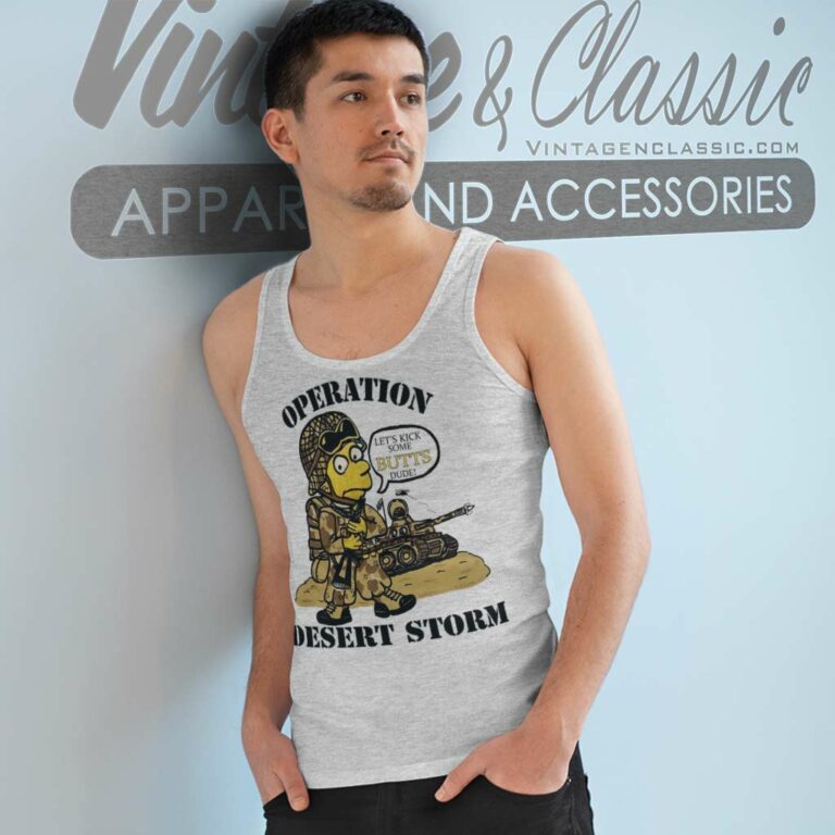 Bootleg Bart Simpsons Desert Storm Tank Top Racerback Bootleg Bart Simpsons Desert Storm Tank Top Racerback