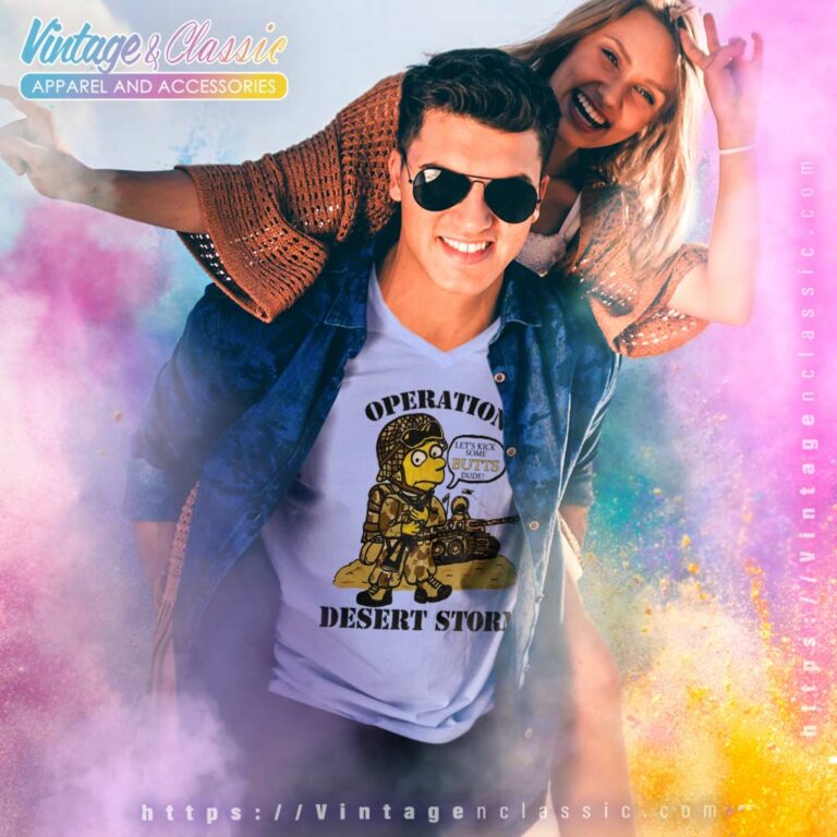 Bootleg Bart Simpsons Desert Storm V Neck TShirt Bootleg Bart Simpsons Desert Storm V Neck TShirt