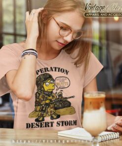 Bootleg Bart Simpsons Desert Storm Women TShirt