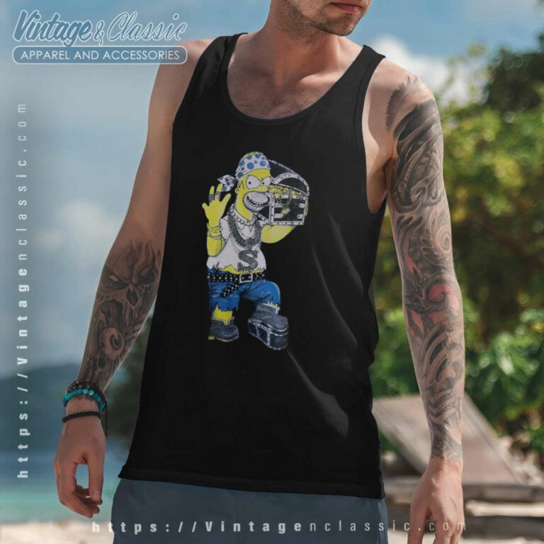 Bootleg Simpsons Shirt Gangster Pirate Homer Simpson Tank Top Racerback Bootleg Simpsons Shirt Gangster Pirate Homer Simpson Tank Top Racerback