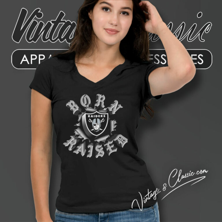 Born X Raised Shirt Raiders Pop Out Rocker V Neck TShirt Born X Raised Shirt Raiders Pop Out Rocker V Neck TShirt
