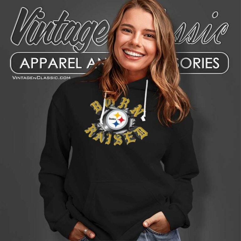 Born X Raised Steelers Pop Out Rocker Hoodie Born X Raised Steelers Pop Out Rocker Hoodie