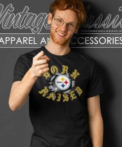 Born X Raised Steelers Pop Out Rocker T Shirt